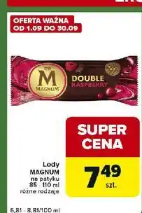 Carrefour Express Lód raspberry Algida Magnum Double oferta