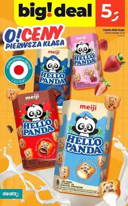 Dealz Ciastka hello panda z kremem Meiji oferta