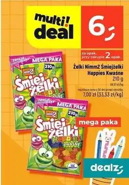 Dealz Żelki kwaśne Nimm2 Śmiejżelki Happies oferta