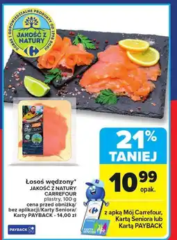 Carrefour Łosoś wędzony Jakość z Natury Carrefour oferta