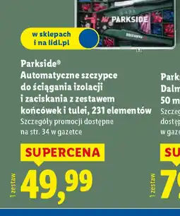Lidl Parkside Automatyczne szczypce do ściągania izolacji i zaciskania z zestawem końcówek i tulei, 231 elementów oferta
