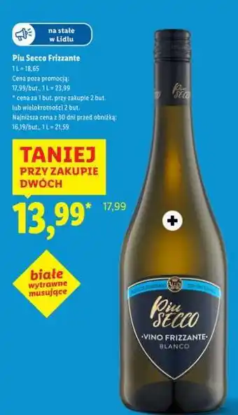 Lidl Piu Secco Frizzante oferta