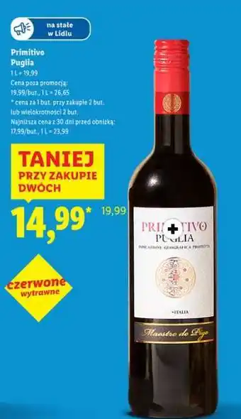 Lidl PRIMITIVO PUGLIA oferta