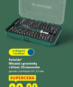 Lidl Wkrętak z grzechotką z bitami Parkside oferta
