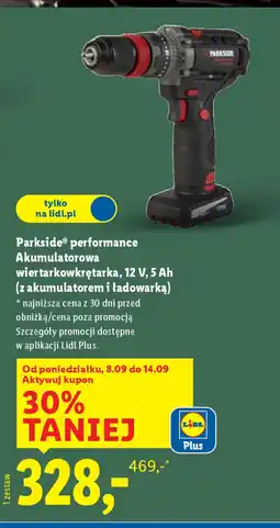 Lidl Parkside performance Akumulatorowa wiertarkowkrętarka oferta