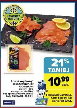 Carrefour Łosoś wędzony plastry Jakość Z Natury Carrefour oferta