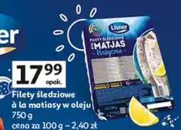 Auchan Filety śledziowe a'la matjas klasyczne Lisner oferta