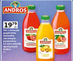 Auchan Sok z czerwonych pomarańczy Andros oferta
