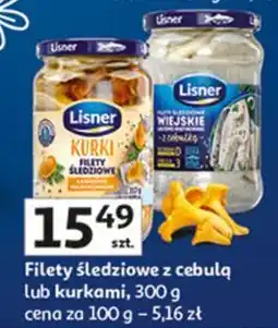Auchan Filety śledziowe wiejskie klasyczna cebulka Lisner oferta