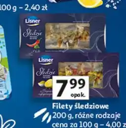 Auchan Filety śledziowe grubo krojone z pieprzem cytrynowym Lisner oferta