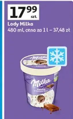 Auchan Lody vanilla & chocolate heart Milka oferta