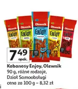 Auchan Kabanosy słodka papryka Olewnik Enjoy! oferta