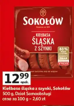 Auchan Kiełbasa śląska z szynki Sokołów oferta
