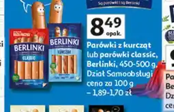 Auchan Parówki z kurcząt Morliny Berlinki oferta