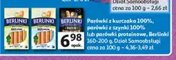 Auchan Parówki protein Morliny Berlinki oferta