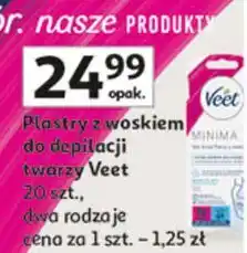 Auchan Plastry do depilacji twarzy skóra wrażliwa Veet Minima oferta
