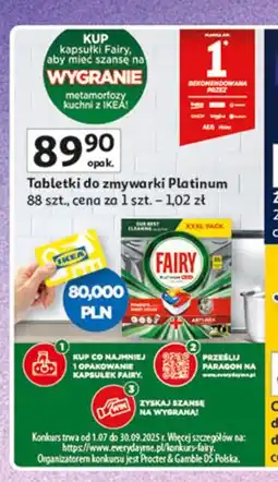 Auchan Kapsułki do zmywarki lemon Fairy Platinum Plus oferta