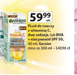 Auchan Fluid rozświetlający spf 50+ Garnier Vitamin C oferta