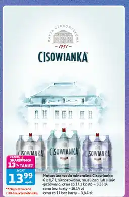 Auchan Woda gazowana Cisowianka oferta