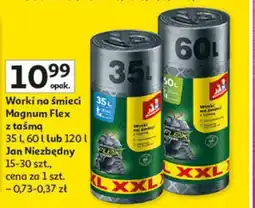 Auchan Worki na śmieci flex & strong 120 l Jan Niezbędny Magnum oferta