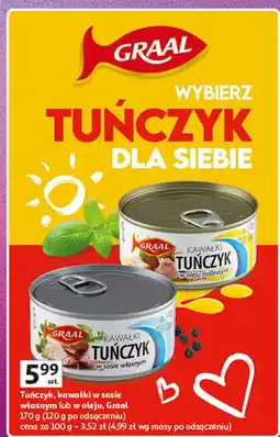 Auchan Tuńczyk kawałki w sosie własnym Graal oferta