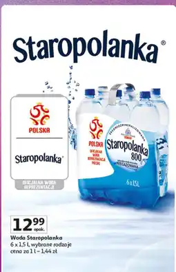 Auchan Woda niegazowana Staropolanka 800 oferta