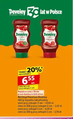 Auchan Ketchup premium pikantny Develey oferta