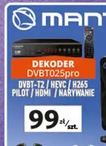 Auchan Dekoder dvbt025pro Manta oferta