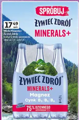 Auchan Woda lekko gazowana Żywiec Zdrój Minerals+ oferta