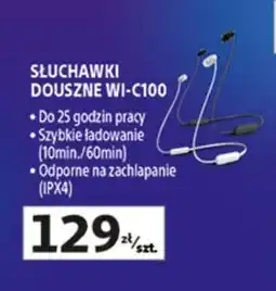 Auchan Słuchawki wi-c100 białe Sony oferta