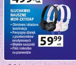 Auchan Słuchawki mdr-zx110ap biały Sony oferta