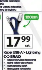 Auchan Kabel usb-a lightning 1.2 m Exc oferta