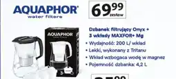 Auchan Dzbanek filtrujący onyx 4.2 l + 3 wkłady b100-25 maxfor czarny Aquaphor oferta