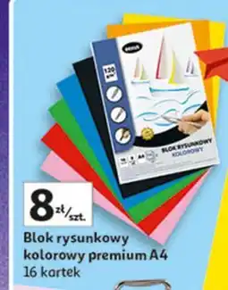 Auchan Blok rysunkowy kolorowy a4 16 k Rexus oferta