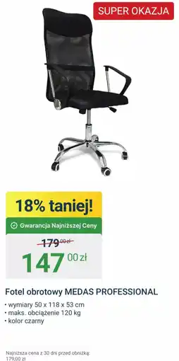 ERLI Fotel obrotowy MEDAS PROFESSIONAL oferta