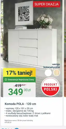 ERLI Komoda POLA120 cm oferta