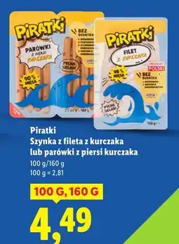 Lidl Parówki z piersi kurczaka Piratki oferta