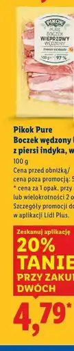 Lidl Boczek wędzony w plastrach Pikok Pure oferta