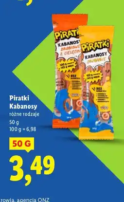 Lidl Piratki kabanosy różne rodzaje oferta