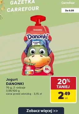 Carrefour Jogurt Danonki truskawka Danone oferta