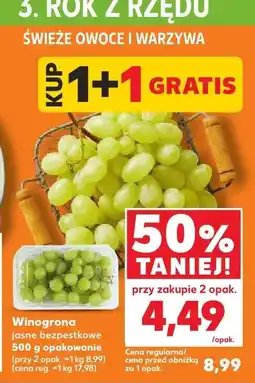 Kaufland Winogrona jasne bezpestkowe Kaufland oferta