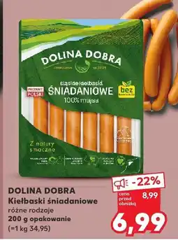 Kaufland Kiełbaski śniadaniowe różne rodzaje DOLINA DOBRA oferta