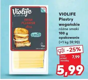 Kaufland Plastry wegańskie Violife oferta