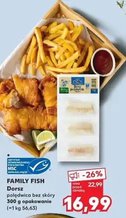 Kaufland Dorsz polędwica bez skóry Family Fish oferta
