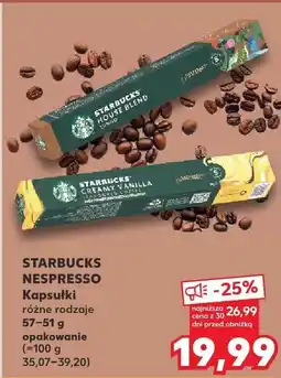 Kaufland Kapsułki Starbucks Nespresso różne rodzaje oferta