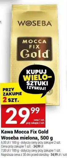 Twój Market Kawa Mocca Fix Gold Woseba mielona oferta