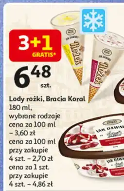 Auchan Lody rożki Bracia Koral oferta