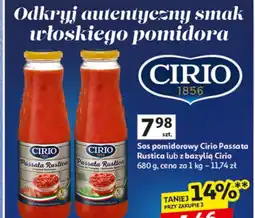 Auchan Sos pomidorowy Cirio Passata Rustica lub Basilico oferta