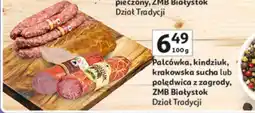 Auchan Palcówka, kindziuk, krakowska sucha lub polędwica z zagrody ZMB Białystok oferta