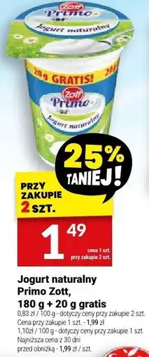 Twój Market Jogurt naturalny Primo Zott oferta